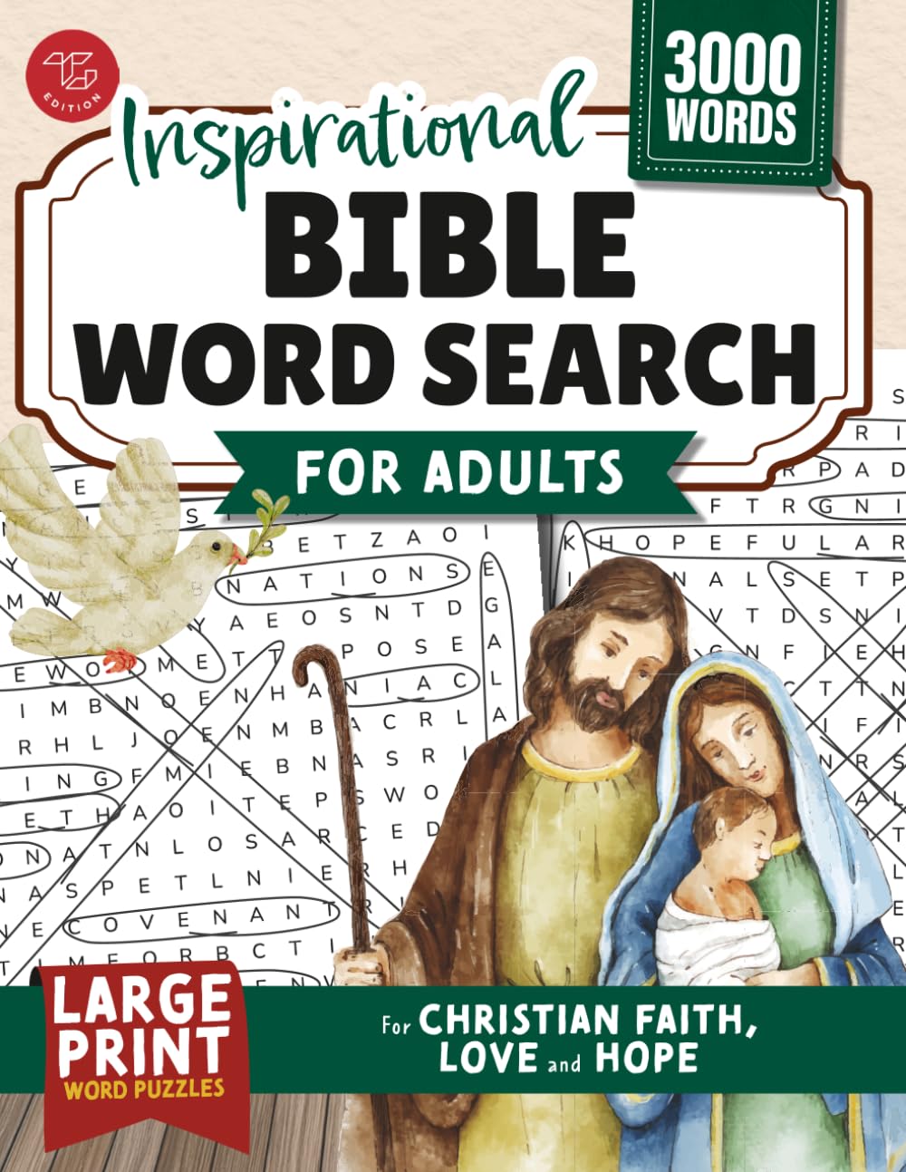 Inspirational Bible Word Search for Adults: Large Print Word Puzzles for Christian Faith, Love and Hope (Word Find Books For Adults)