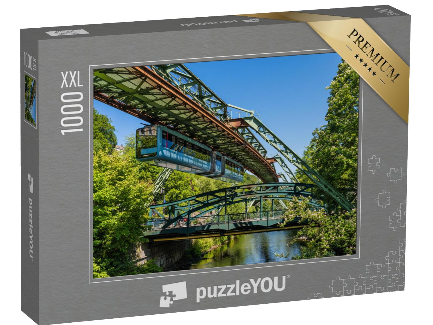 Puzzle 1000 Teile XXL „Einzigartige Schwebebahn in Wuppertal“ – aus der Puzzle-Kollektion Wuppertal
