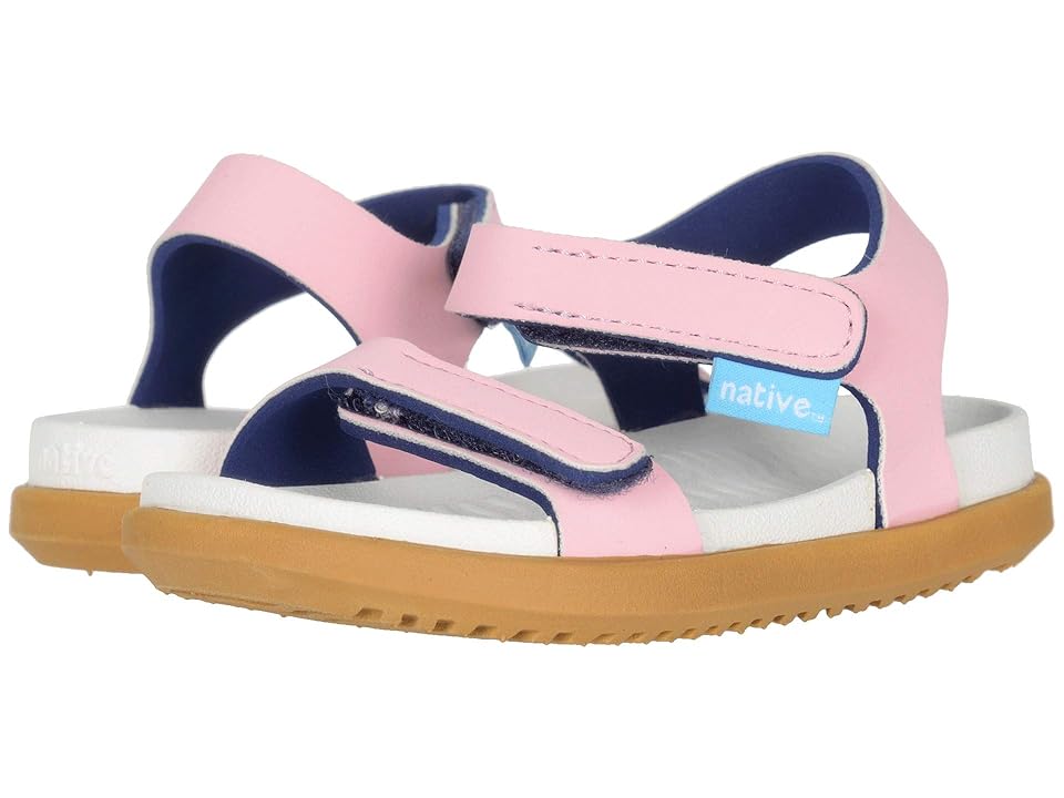 Native Shoes Kids Charley (Toddler/Little Kid) (Princess Pink/Shell White/Toffee Brown) Girl's Shoes INTERNATIONAL SHIPPING