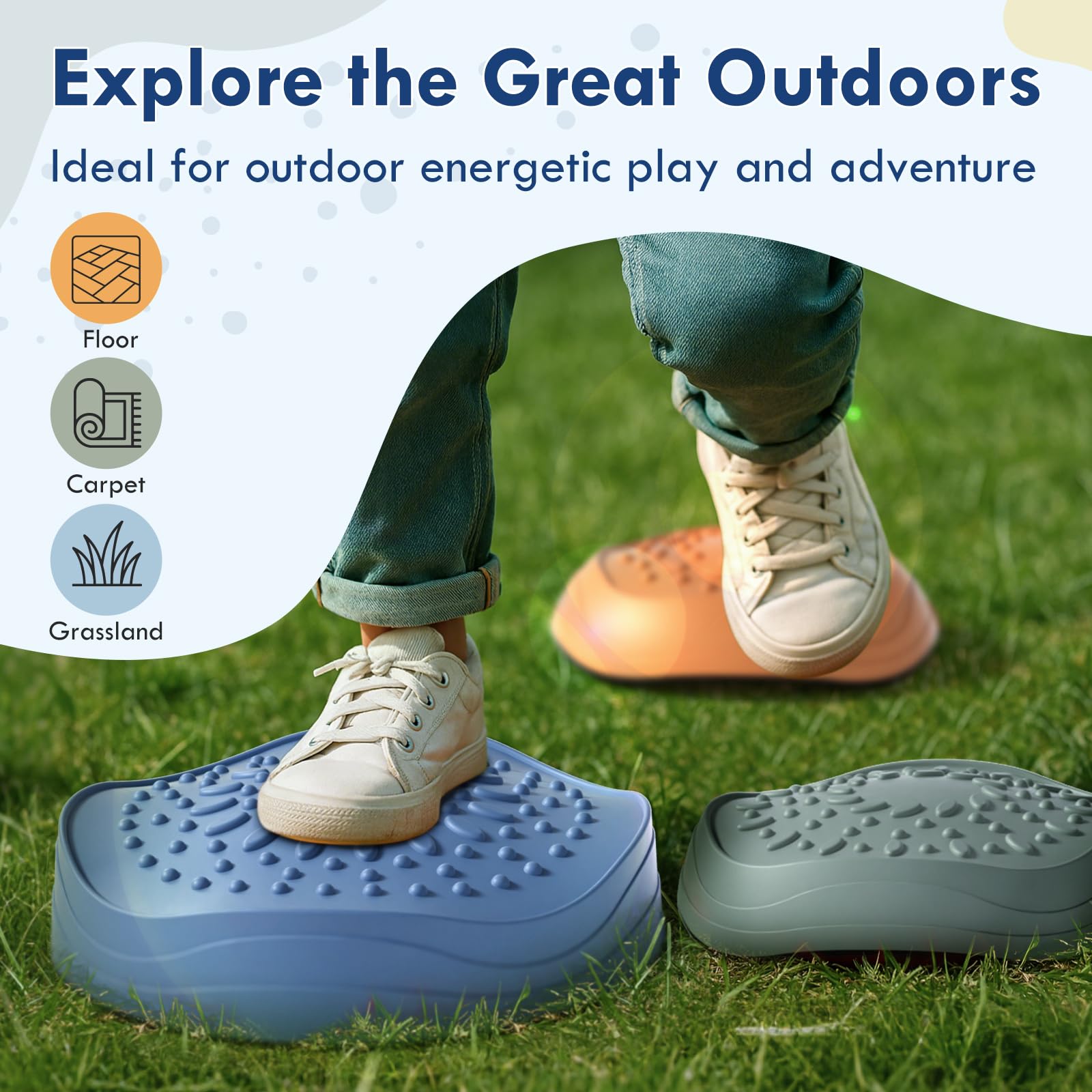 Lehoo Castle Pietre di Bilanciamento per Bambini, Antiscivolo Stepping Stones per Bambini, Pietre Equilibrio Bambini, Balance Board