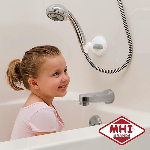 Miniatura 3 de Mommys Helper 70456 Soporte de brazo para ducha portátil, ventosa, paquete de de 1