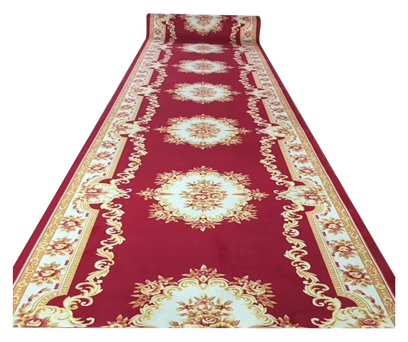 Tapis de couloir rouge accueillant pour hall d'hôtel et entrée