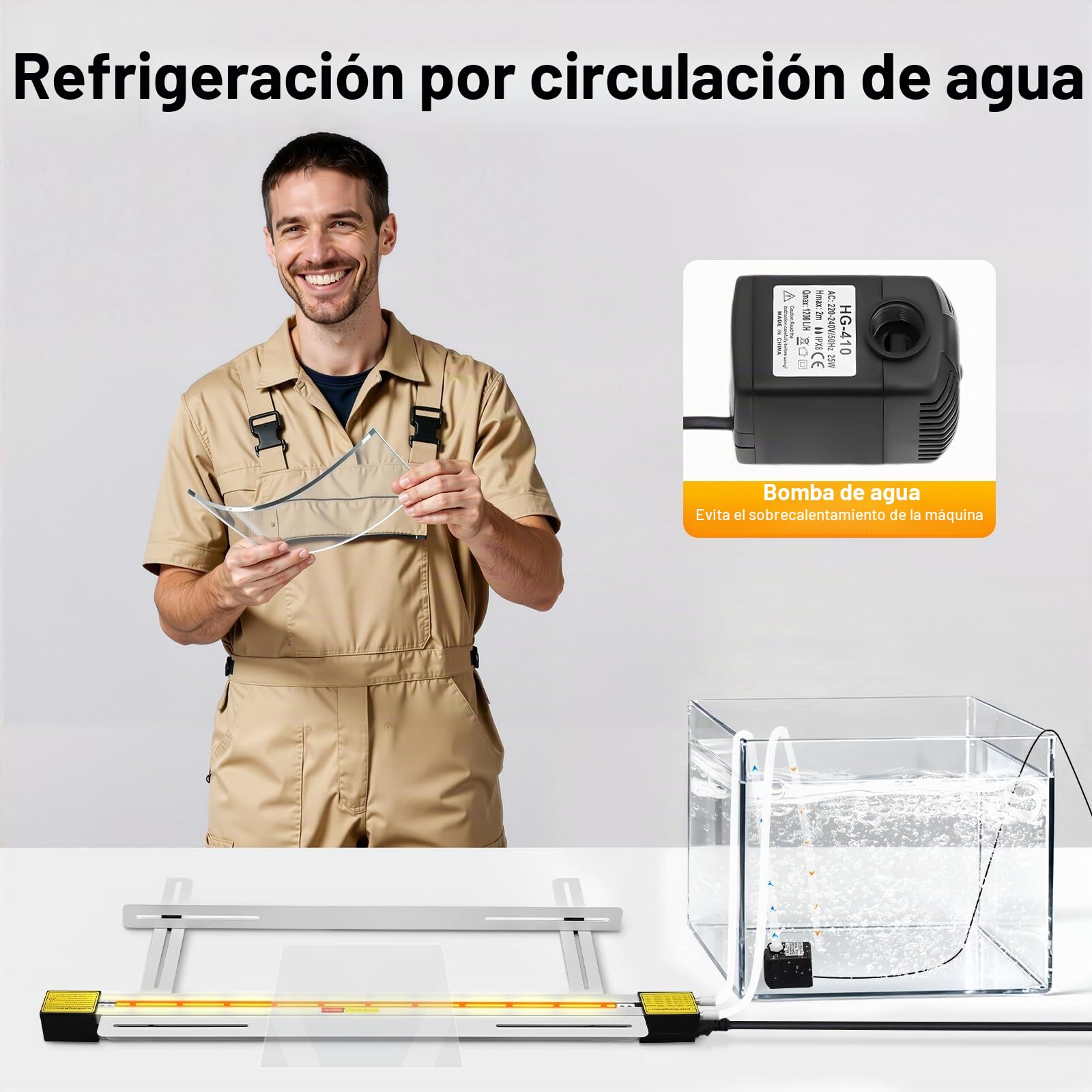 Blanco eléctrico acrílico caliente dobladora, placa de plástico PVC Luminous Word Publicidad Light Box Bender, para acrílico, plástico, PP