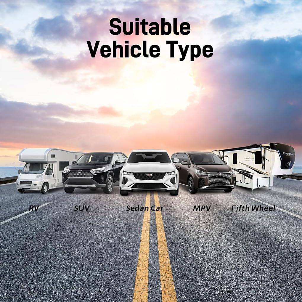 Per Sistema di monitoraggio della Pressione dei Pneumatici per Camion RV 6 Set Bluetooth TPMS con 6 sensori Esterni Supporto IO-S e Android per Camper
