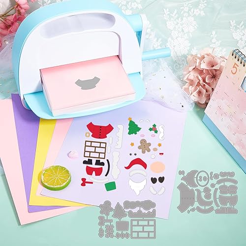 Miniatura 8 de GLOBLELAND Juego de 22 troqueles de corte de Papá Noel para bricolaje, álbumes de recortes, de metal, para chimenea, troquelados, plantillas para