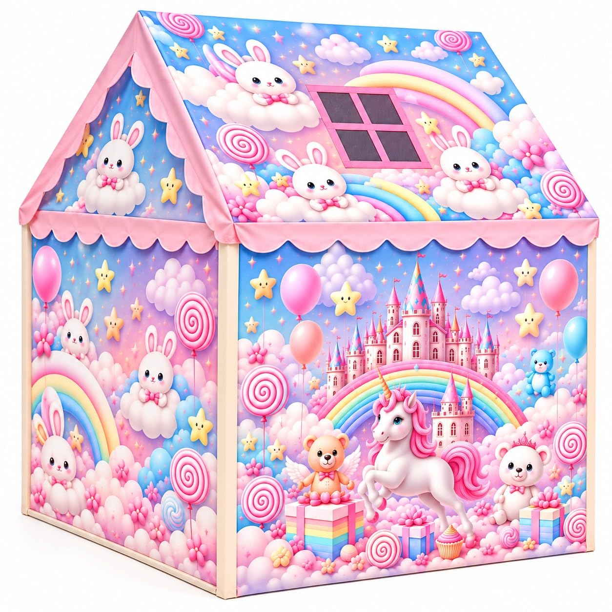 Kids Play Tent House - Colorful & Foldable! -6