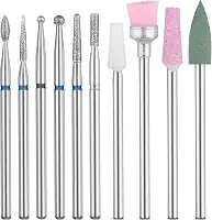 Abeillo Brocas para unhas, 10 peças de brocas para unhas, kit de manicure russo, broca de cutícula para broca de unha, brocas para remover esmalte de gel