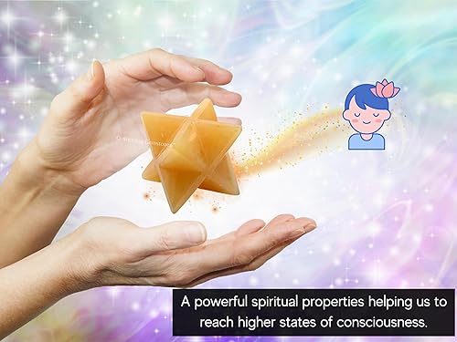 Miniatura 188 de Amazing Gemstone Larvikite Merkaba Crystal – Estrella de Merkaba metafísica de 1 pulgada para meditación – Cristal tetraedro energético y piedras