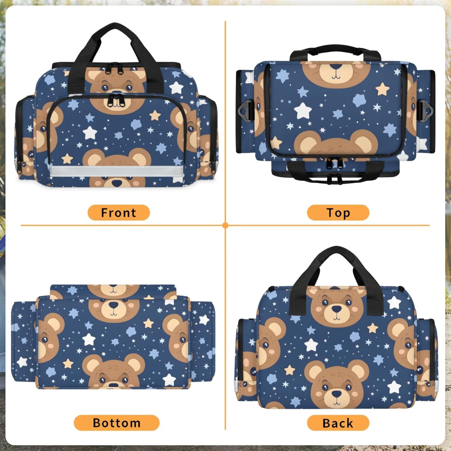 First Aid Bags Empty, Star Bears Emergency Bag First Aid Kit Multiple Compartment Kit Carrier On Call Trauma Bag for Paramedics Emergency Medical Supplies Kit