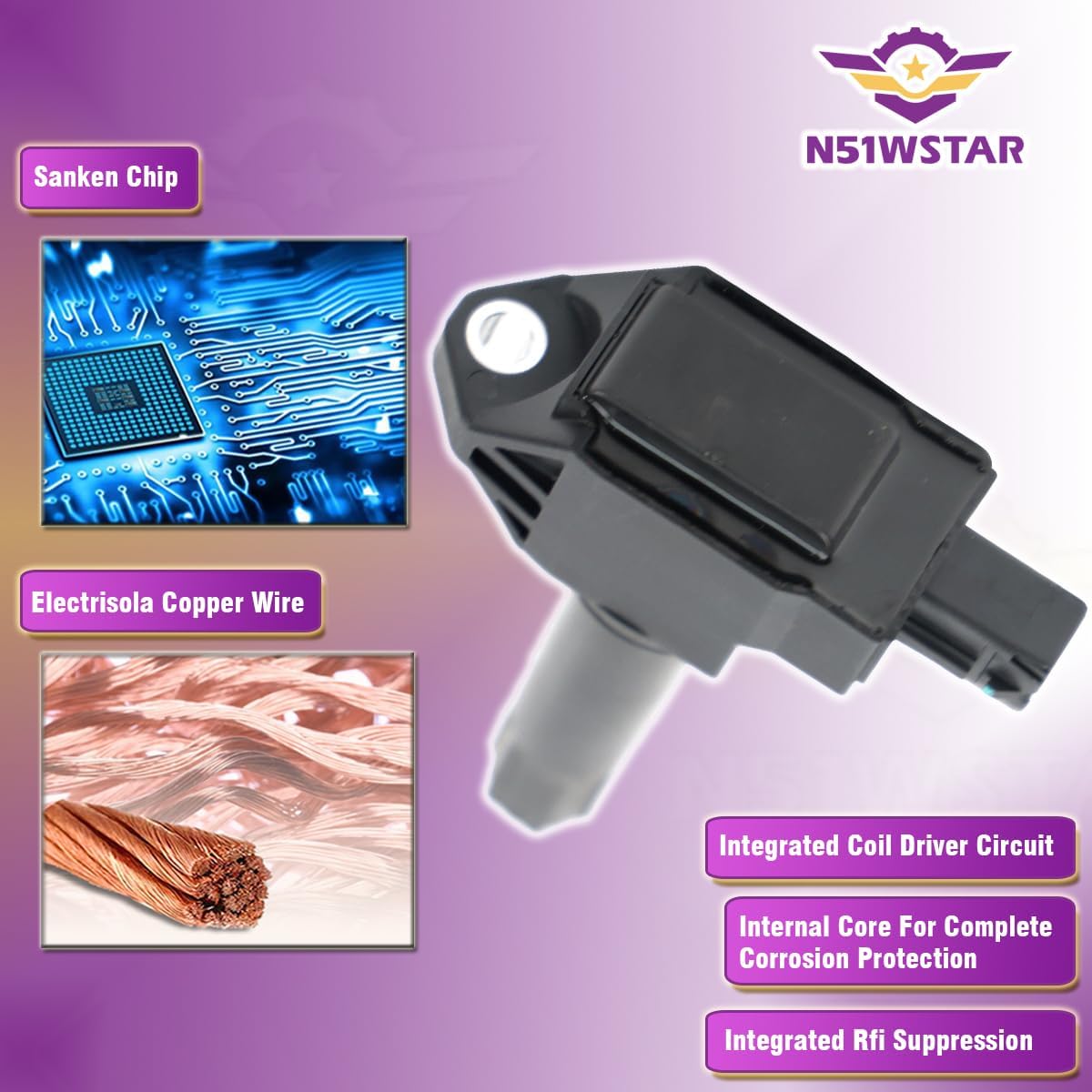 Ignition Coil Packs Set Of 4 Compatible With 86 Scion FR-S BRZ Crosstrek Forester Legacy Outback WRX XV 2.0 2.0T 2.5 H4 FB20 FB25 FA20 New Version Replacement For UF747 22433AA700 SU00305259