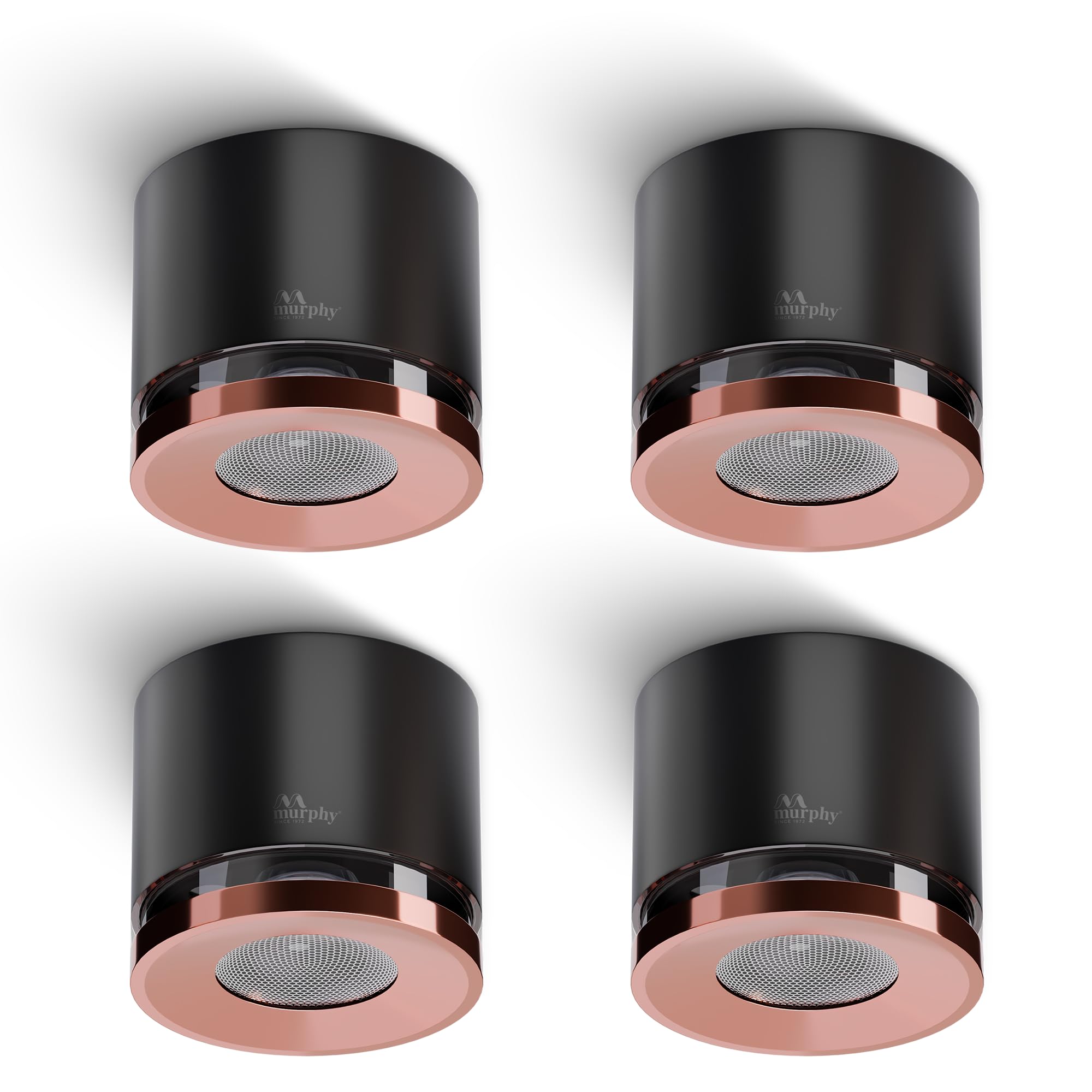 Murphy 3W LED Crystal Surface Mount Light | Warm White | Premium Cylindrical Design | Compact 40mm Height | Efficient Heat Conduction | BIS Approved | 2 Years Warranty | Pack of 4