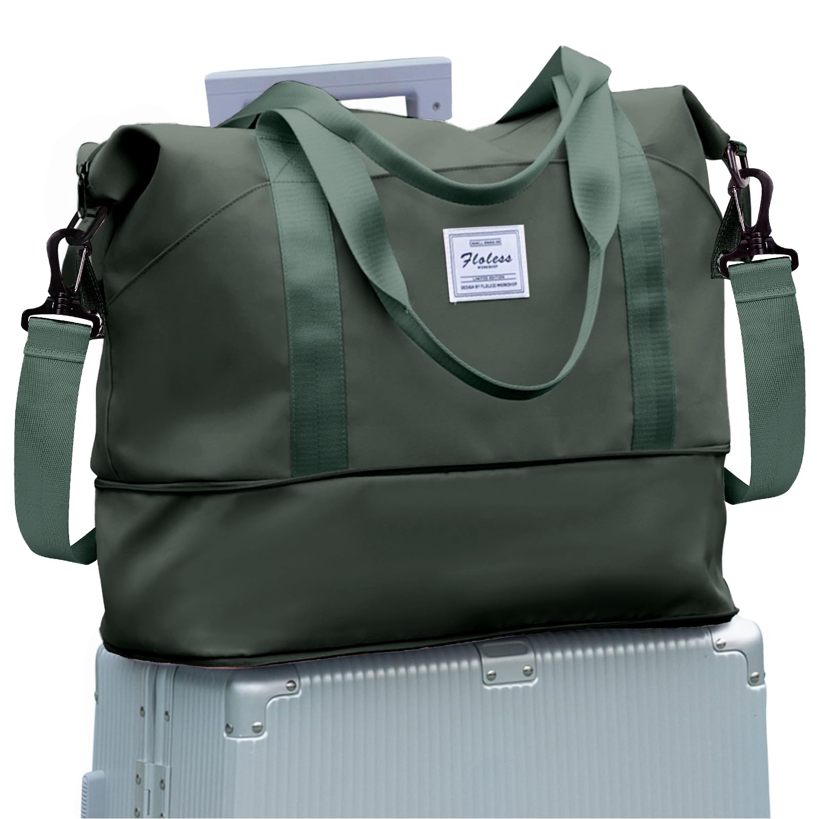 Travel Duffel Bag, Sports Tote Gym Bag, Shoulder Weekender Overnight Bag for Women