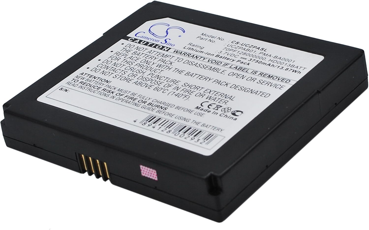 3.7V Battery Replacement for Creative BA20603R79913, PMA-BA0001, UCZPAB01 Zen Protable Media Center