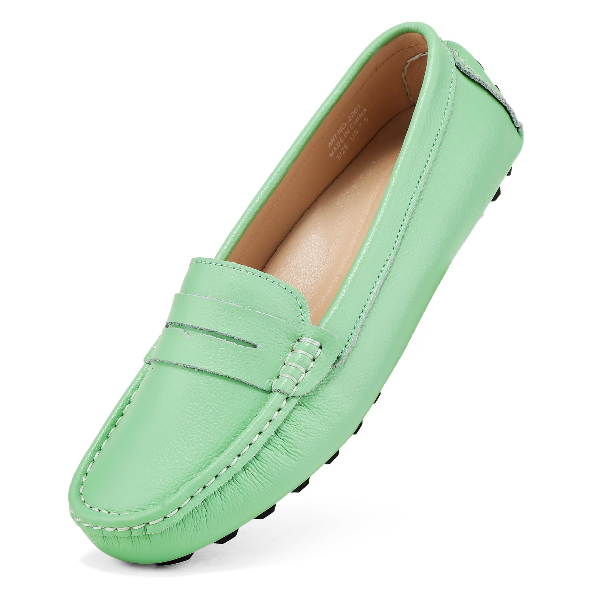 Women's Genuine Leather Penny Loafers Classic Driving Moccasins Casual Slip On Comfort Women Loafer Shoes