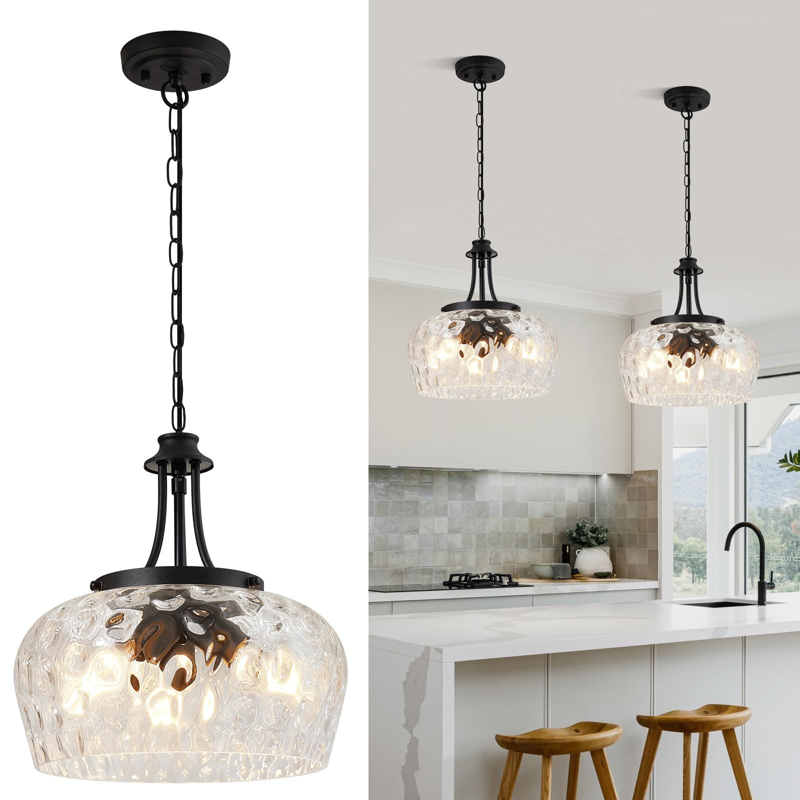 Photo 1 of UnicozoHome 3-Light Pendant Light Fixture