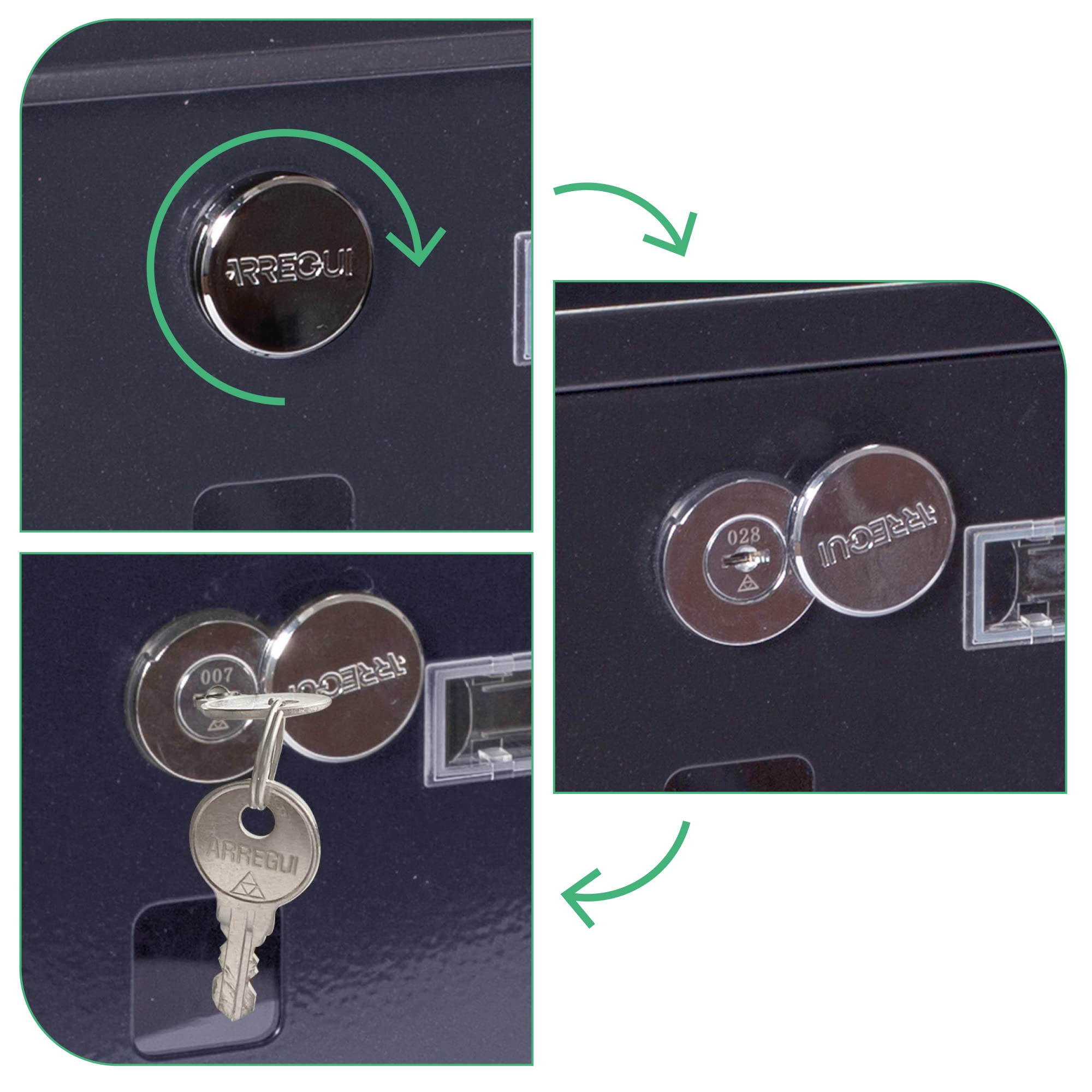 ARREGUI Chance E7005 Buzón Exterior de Acero con Portaperiódicos, Tamaño M (DIN A4), Buzón de Correo con Cerradura Tapada, Tarjetero y Soporte para Periódicos, Buzón de Pared Mediano, Antracita