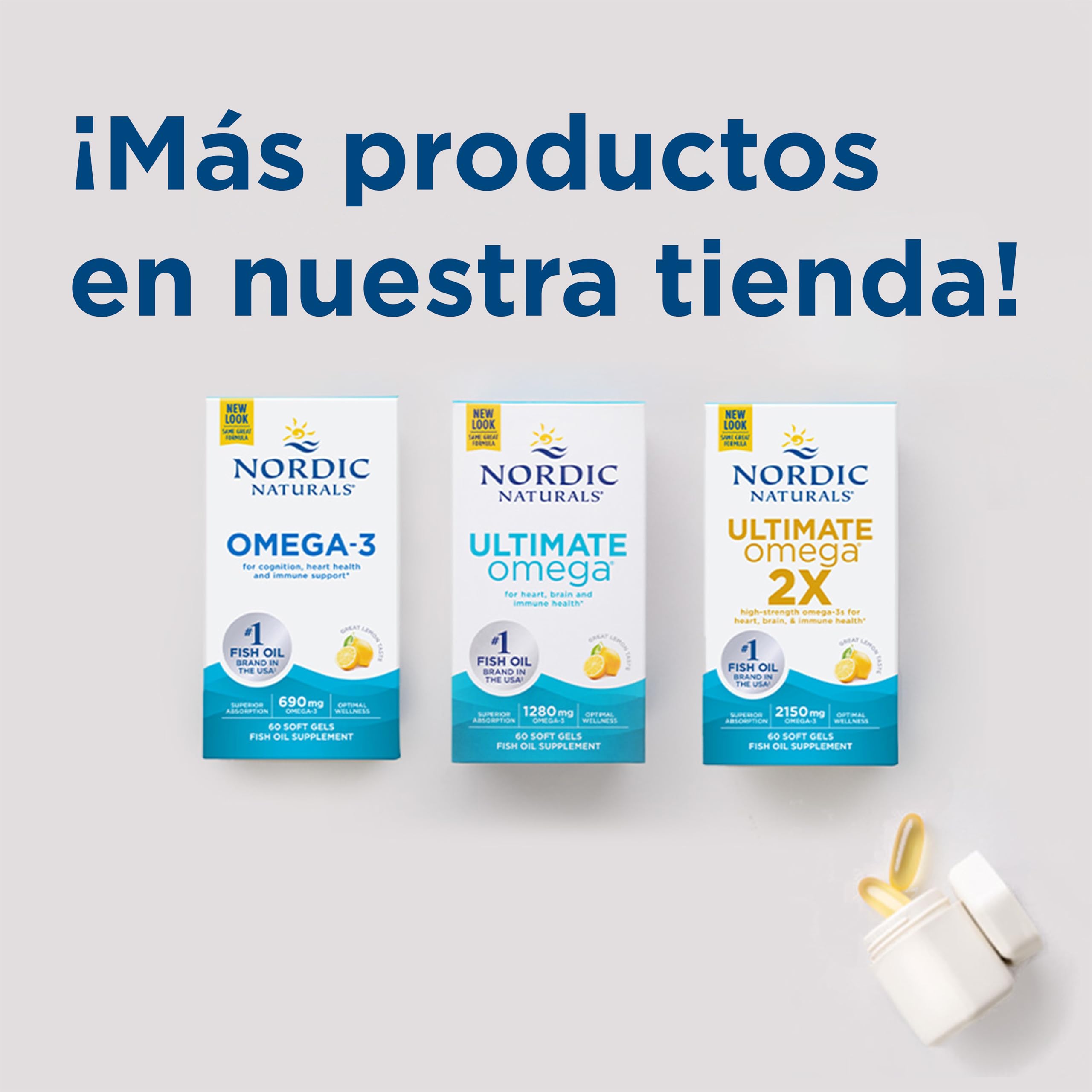 Nordic Naturals Children's DHA Xtra, 880mg Omega-3, Sabor Bayas, con EPA y DHA, 60ml, Testado en Laboratorio, Sin Soja, Sin Gluten, No GMO