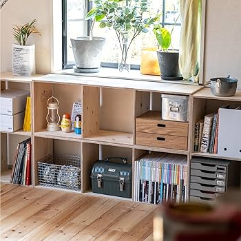Amazon｜イエノLabo. あられ組 オープンシェルフ1 完成品