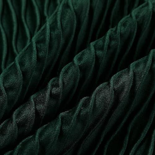 Miniatura 3 de CAROMIO Juego de 2 fundas de almohada decorativas a rayas de 18 x 18 pulgadas, funda de cojín de lujo suave con textura ondulada de terciopelo para