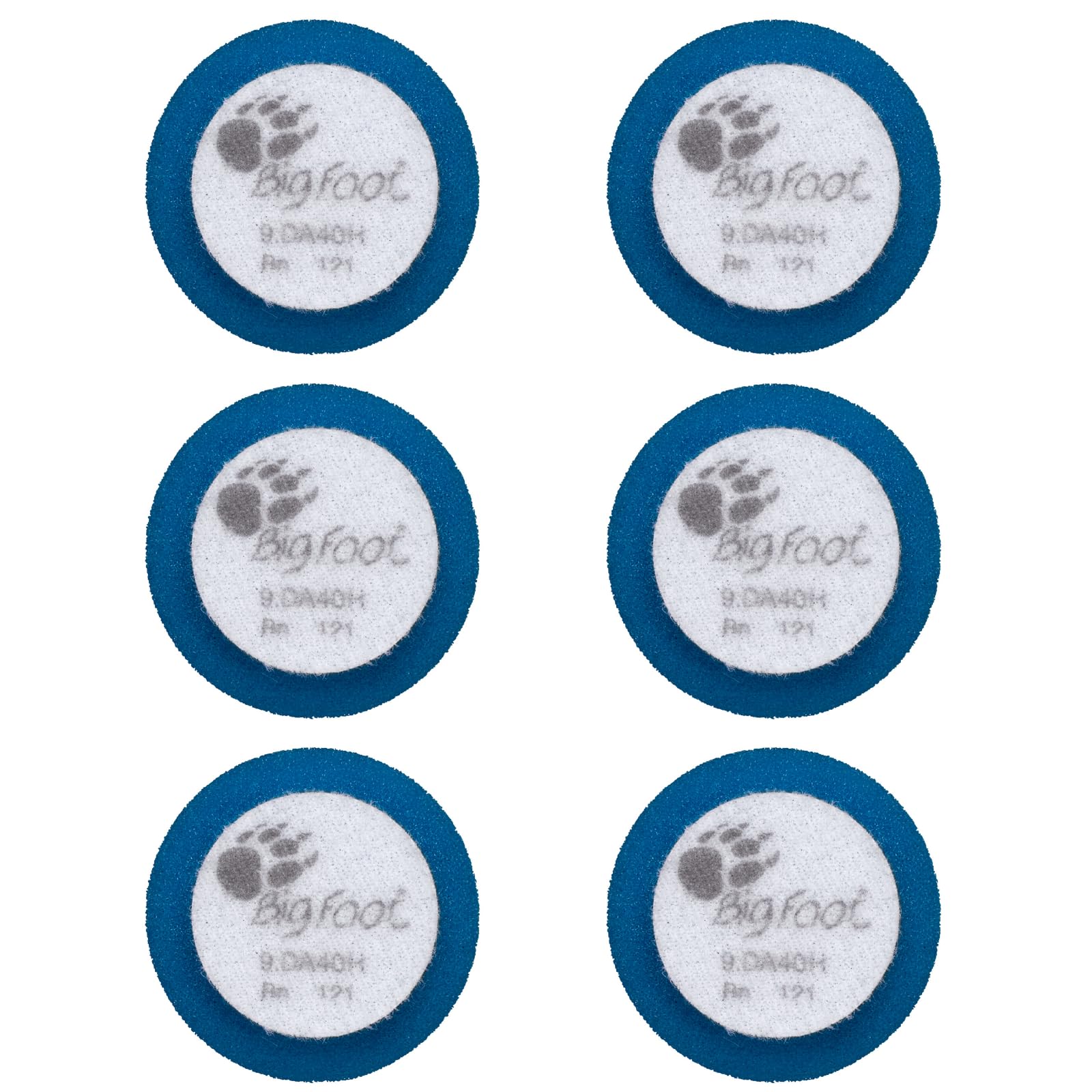 RUPES 40mm Pack of 6 Blue D-A Coarse Cutting Foam Pads | Ideal for Severe Paint Correction & Gloss Enhancement | Improves Finishing Performance |