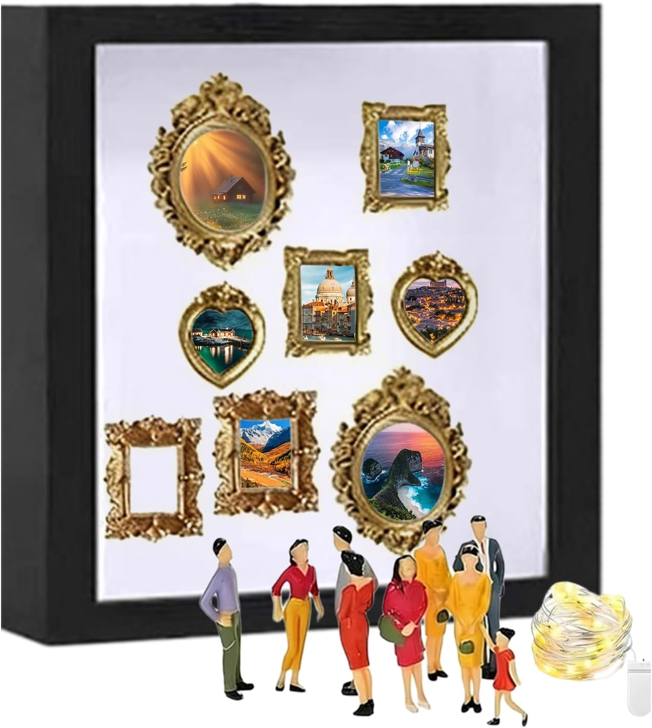 Shadow Box Picture Frame | Family Memory Keepsake Silhouette Museum Case,Shadow Frame | for Family Friends Birthday Holiday Housewarming Wedding Graduation Retirement Travel