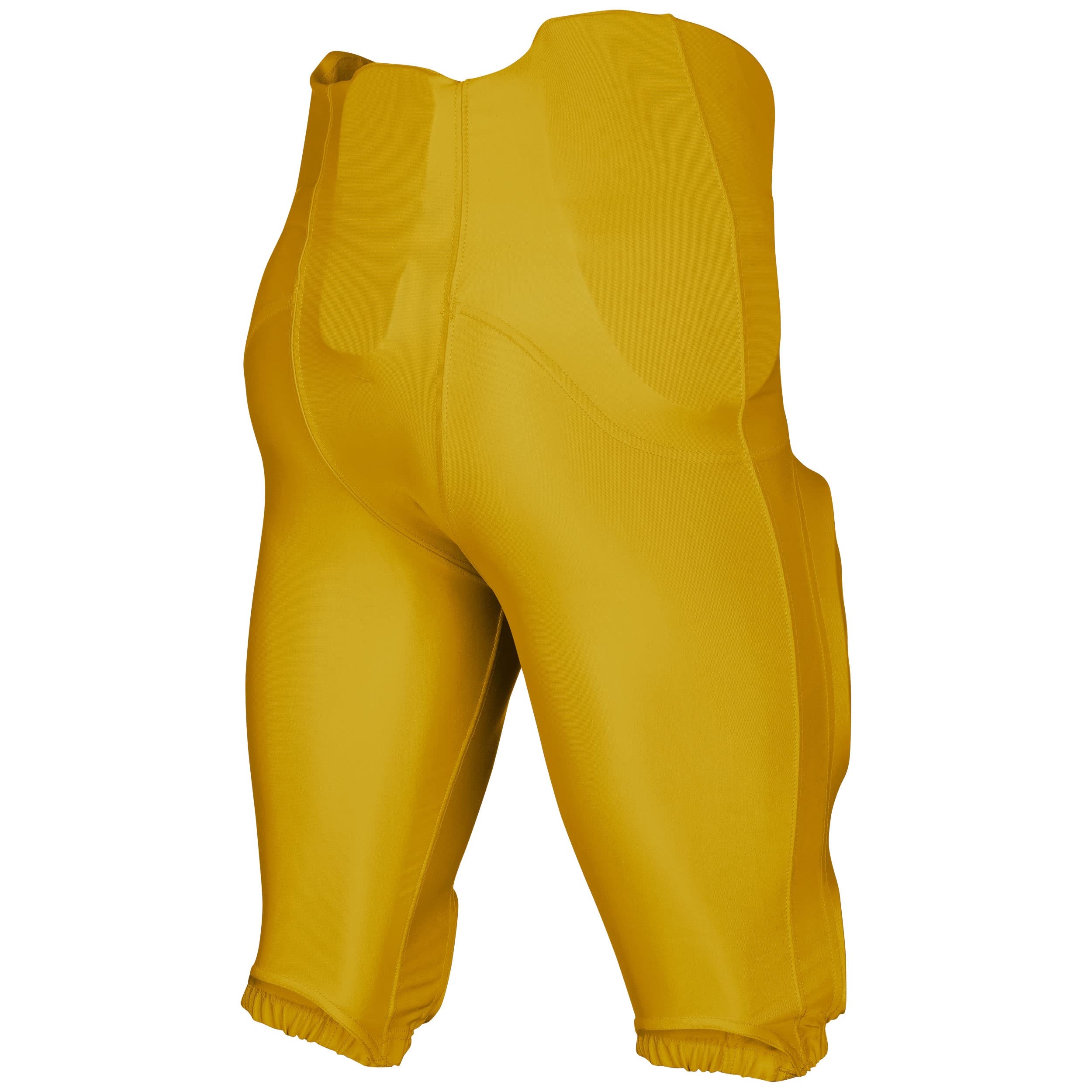 Champro Boys' Bootleg 2 Integrated Youth Football Pants with Built-in Pads, Gold, Large