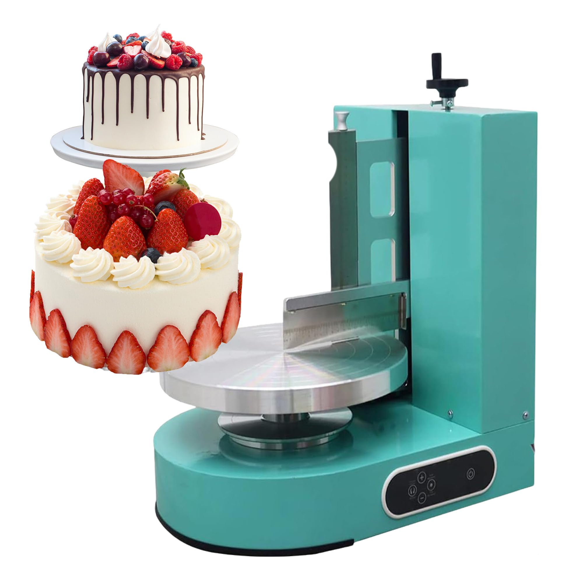 elektrischer Torten Dekorierer, Kuchencreme-Verteilmaschine, Beschichtungs-Dekorationsmaschine, Geringe Geräuschentwicklung, Für 4-12" Kuchen, Automatische Kuchendekorationsmaschine Green-220V