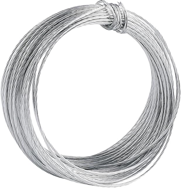 SAVITA 32.5ft/10m Picture Frame Hanging Wire, Heavy Duty Metal Hanging Wire for Photo Artwork and Picture Hanging(1.0mm/ 0.04inch)