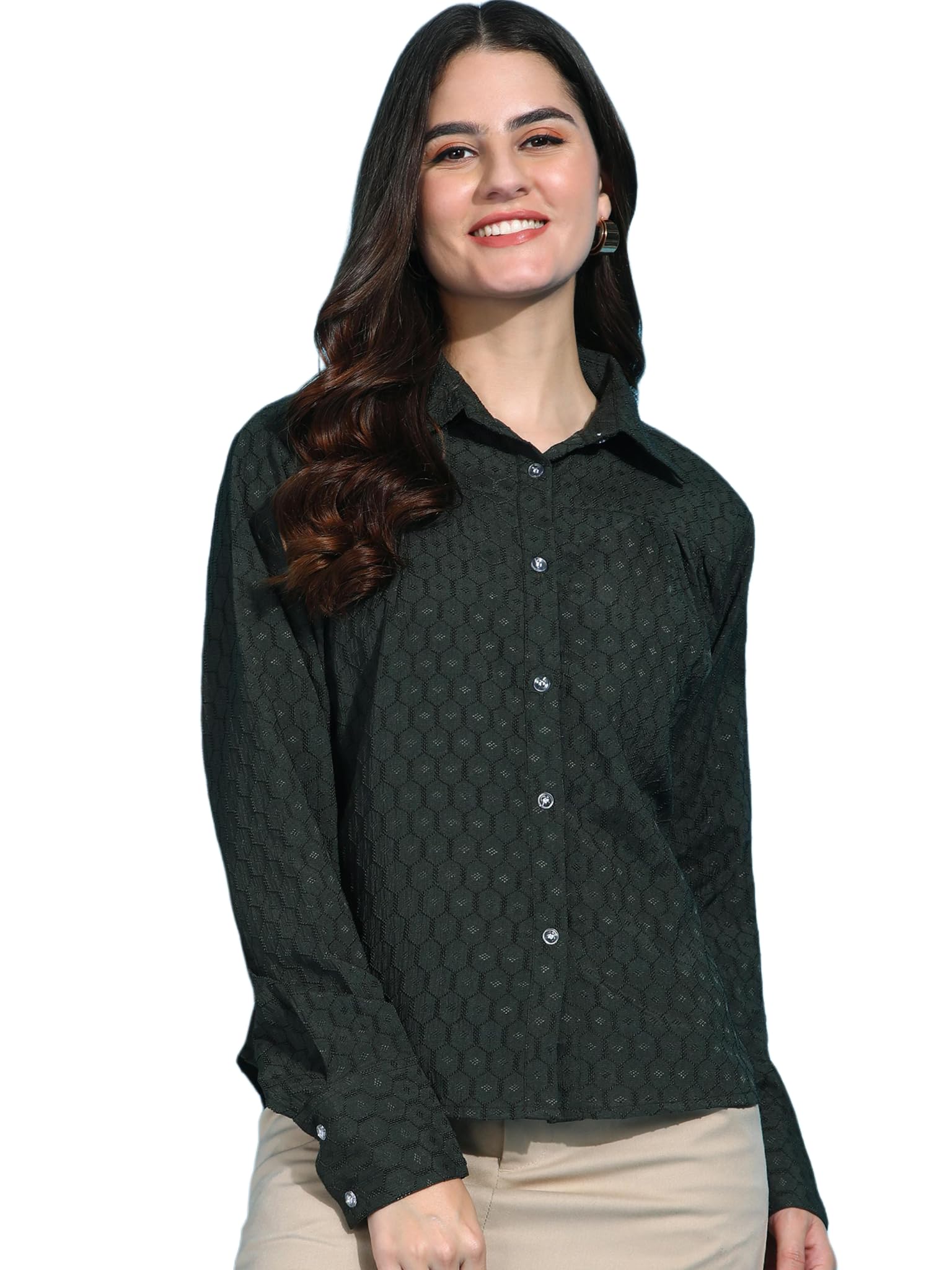 funday fashion Women Regular Fit Solid Casual| Stylish Collared Shirt for Women | Casual Shirt for Woman-picture-39
