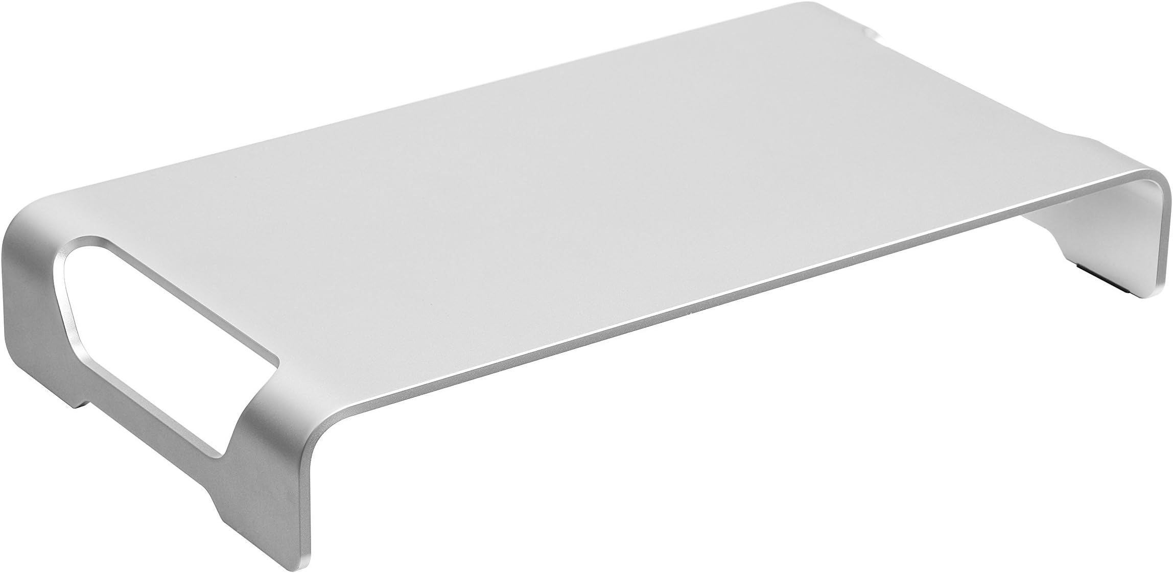 SONGMICS Aluminum Monitor Stand Riser, Ergonomic, Multifunctional Desktop Storage Organizer for Computer, Laptop, Printer and Office Supply UOMS04SV