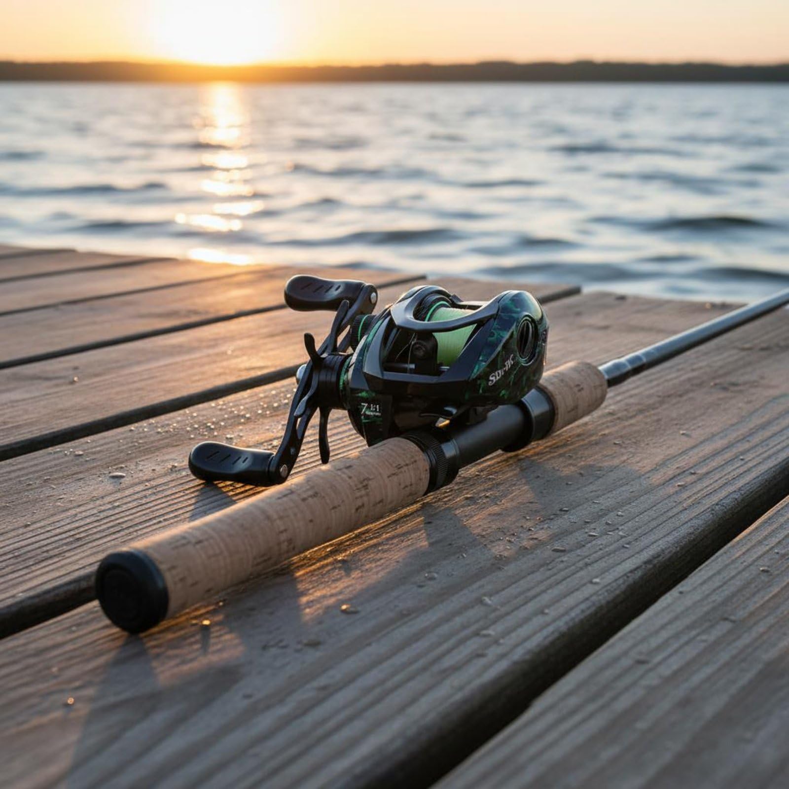 Milageto Freno Electrónico DC Alta Velocidad Antienredos Funcionamiento para Aficionados a la Pesca