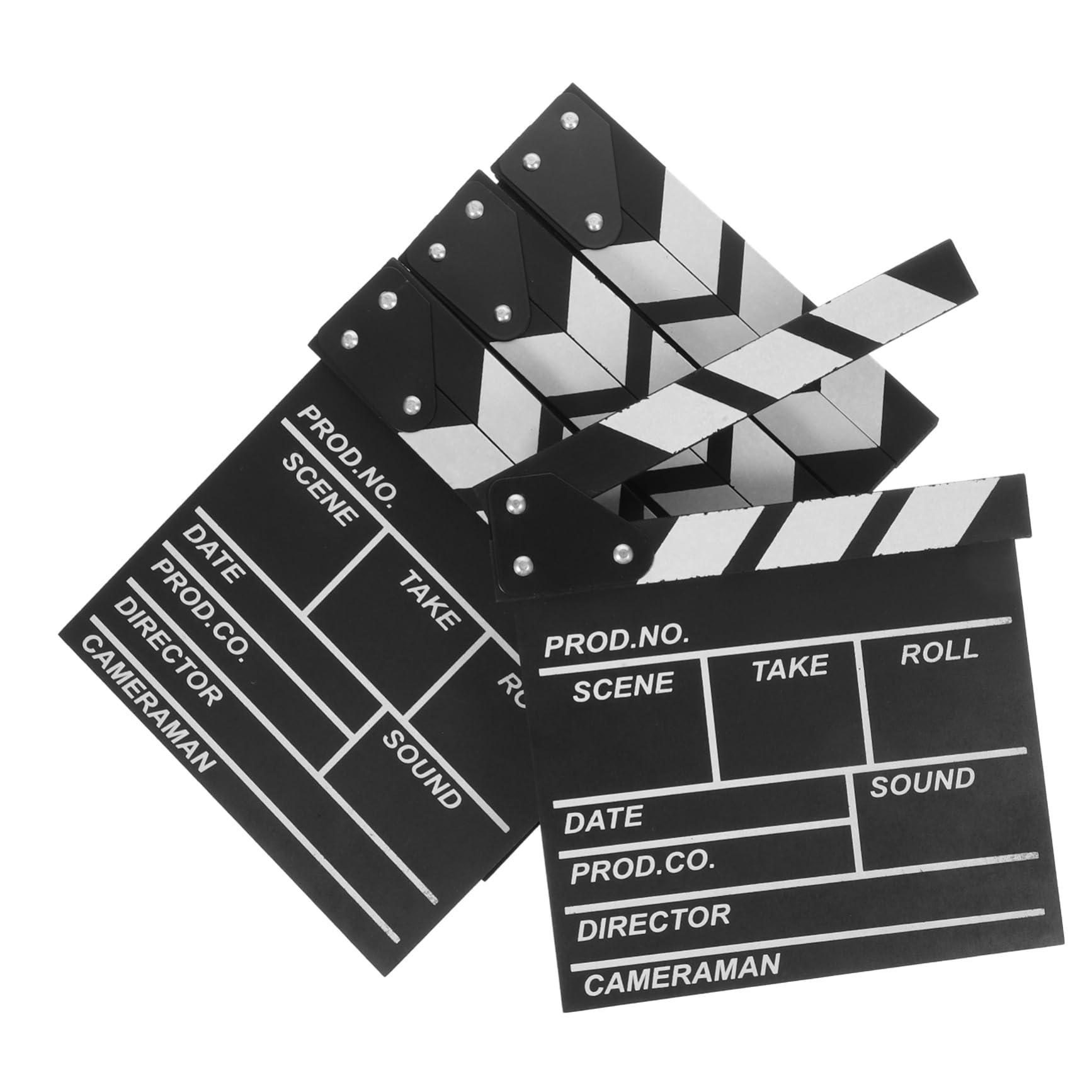 HOOTNEE 4pcs Movies Accessory Movie Clapboard Clapperboard Prop Tv Clap Board Movie Film Clapper Board Film Developing Kit Cardboard Clapboard Cut Action Scene Board Wood Black