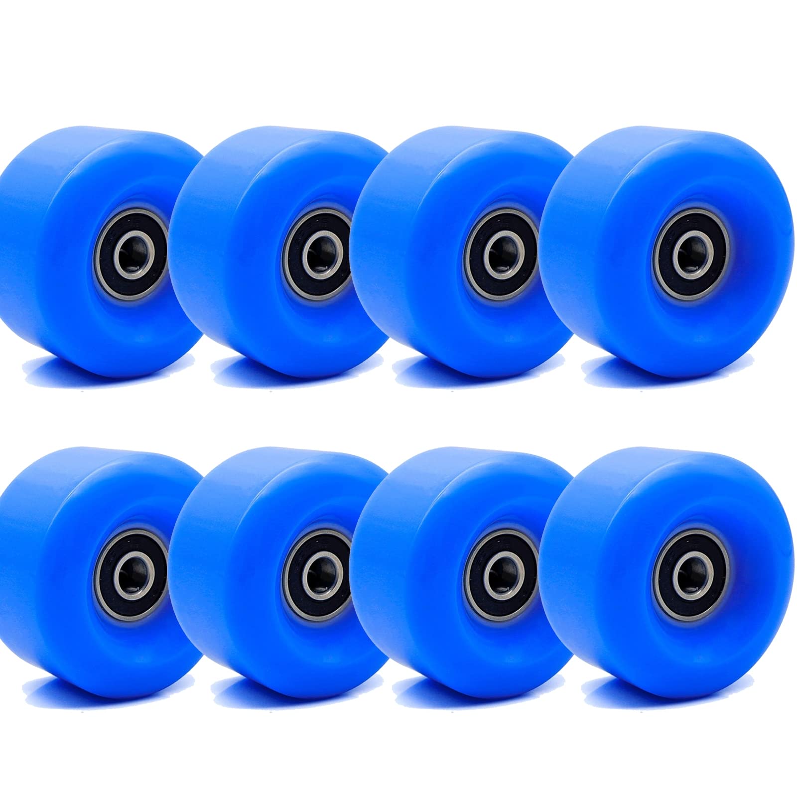 TGHY Confezione da 8 ruote Quad Roller Skate con cuscinetti installati in PU di ricambio per pattinaggio a doppia fila e skateboard, 32 mm x 58 mm, blu