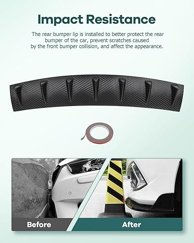 Vista 196 de SCITOO Alerón de labio delantero para Hyundai Elantra 2017-2018 para parachoques delantero negro brillante