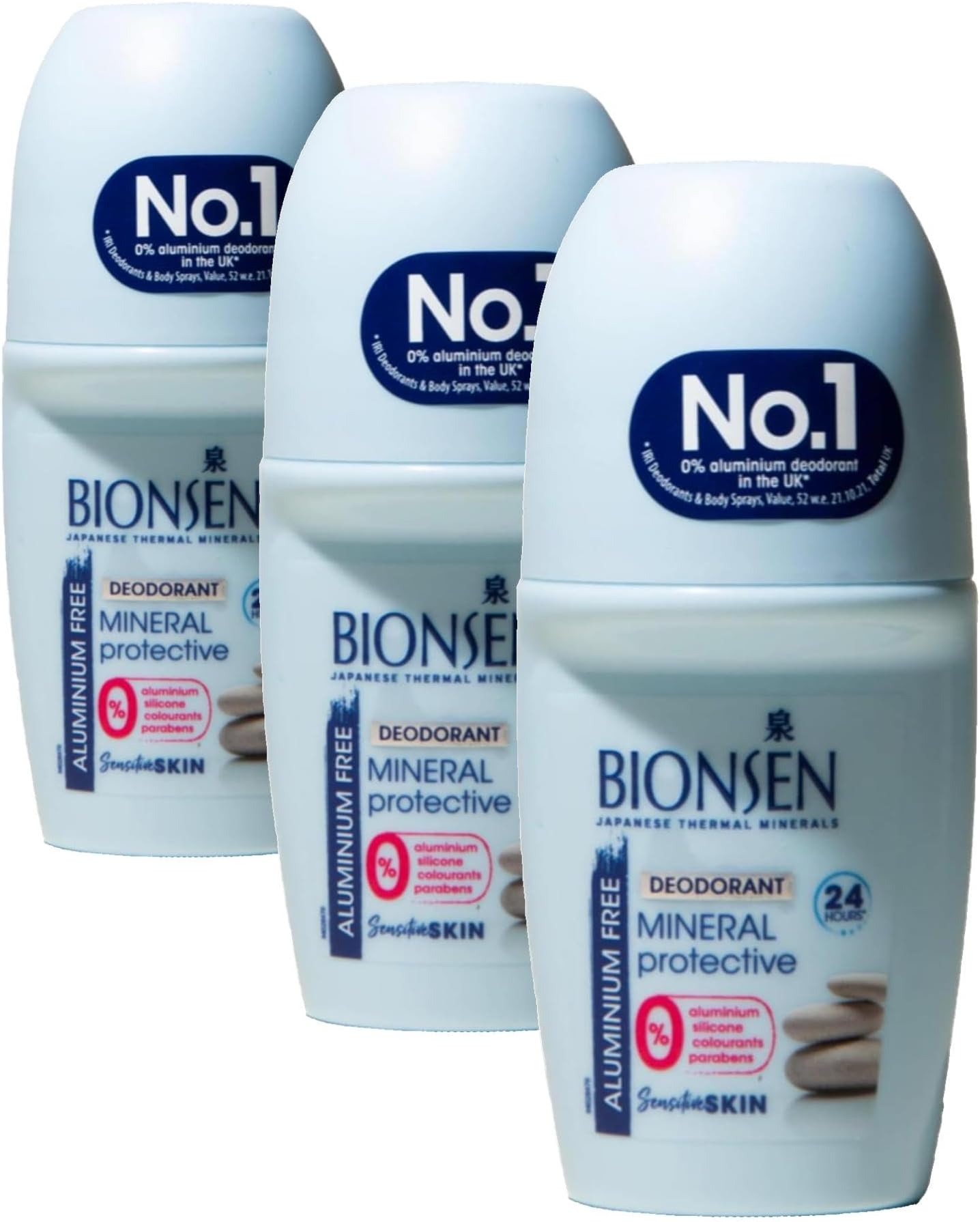 Bionsen, Roll On Deodorant, MultiColoured, 50 ml (Pack of 3)