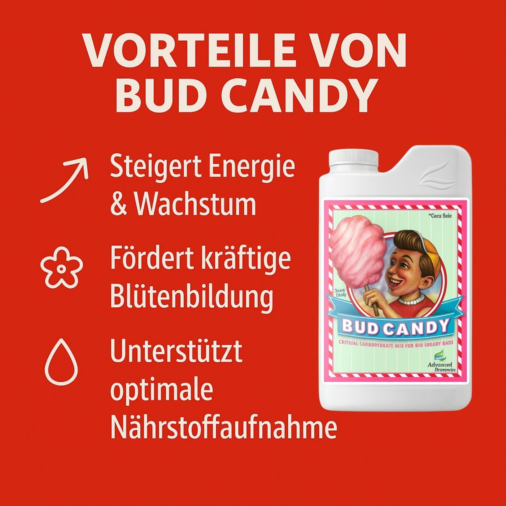 Weedness Advanced Nutrients Bud Candy 1 Liter - NPK Dünger Grow Anbau Indoor Erde Flüssigdünger Organischer Bio