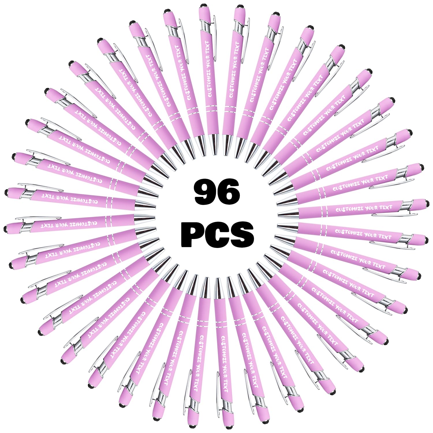 AIFLM Personalized Pens with Name in Bulk Up to 500 Pcs Engraving Ballpoint Pens Set with Your Name Text for Business,Graduation,Wedding,Birthday,Christmas