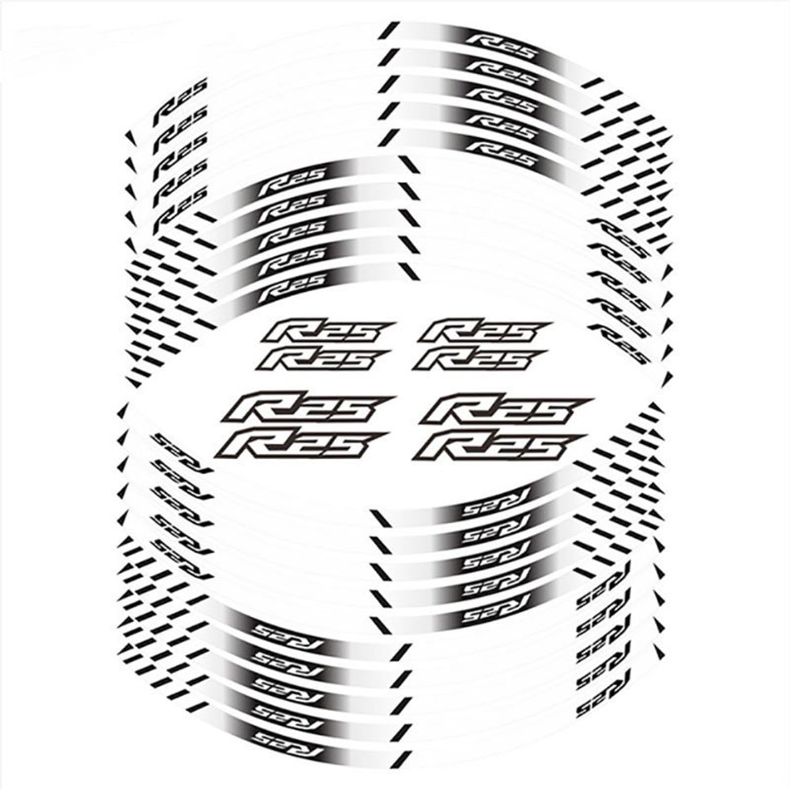 Decorative Stickers Motorcycle Wheel Sticker Decal Reflective Rim Front Rear Tire Stripe for Y-AMAHA YZF R1 R1M R3 R6 R6S YZF R25