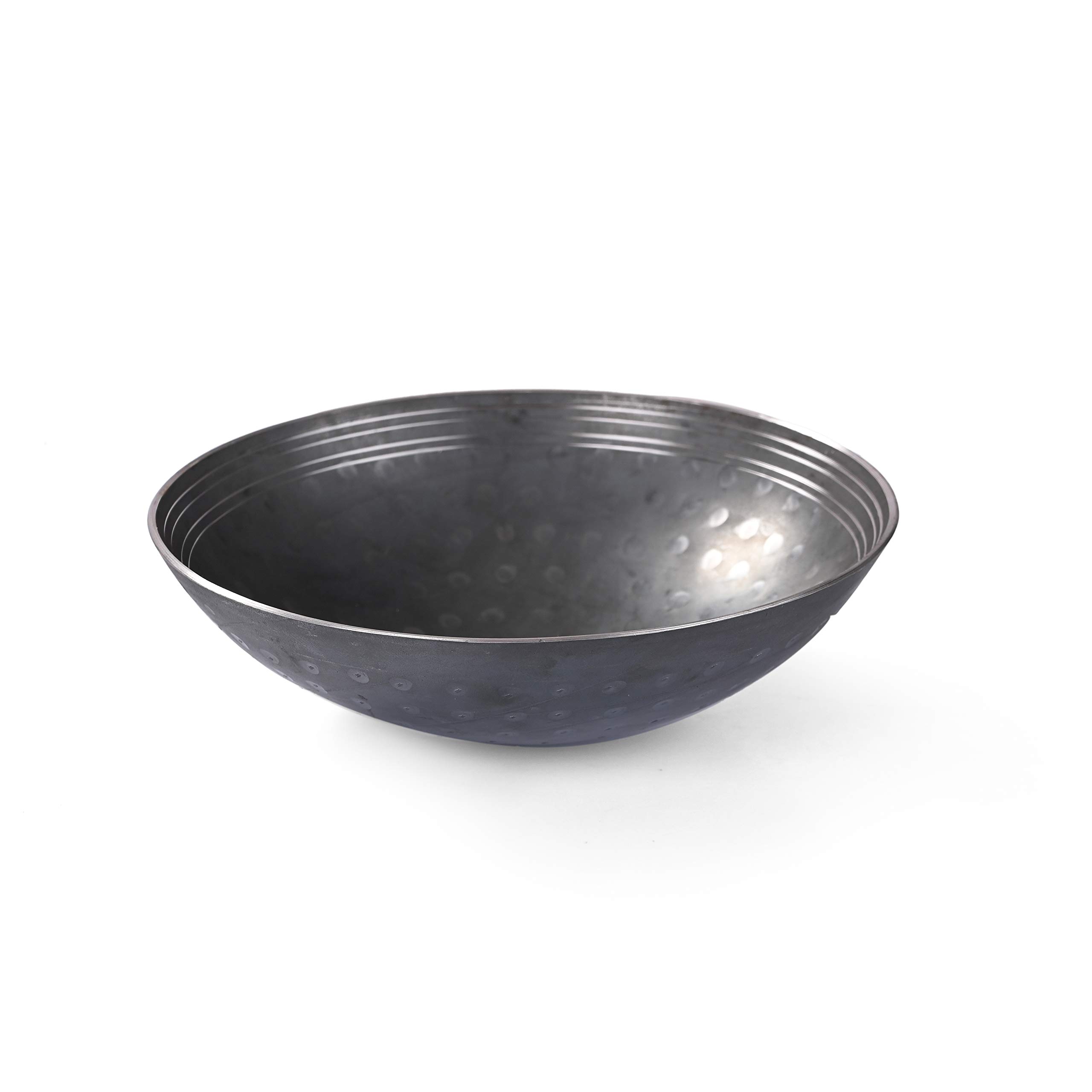 PTR Handmade Iron Matthar Kadai Iron Bowl for Henna Mixing, Wok Kadai Without Handle in Iron, Mehendi Paste Bowl, Deep Frying Kadai, Heena Mehendi Mixing Kadhai, Kadhai (500 ML)