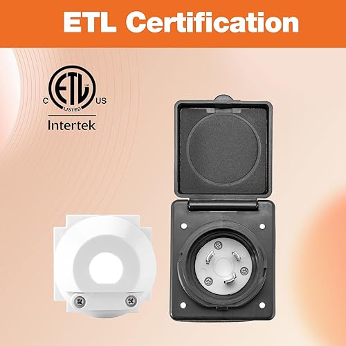 Miniatura 8 de Enchufe de alimentación Twist Lock para RV de 30 AMP, entrada de energía de 125V120V, entrada de energía para RV con 3 pines de acero inoxidable y