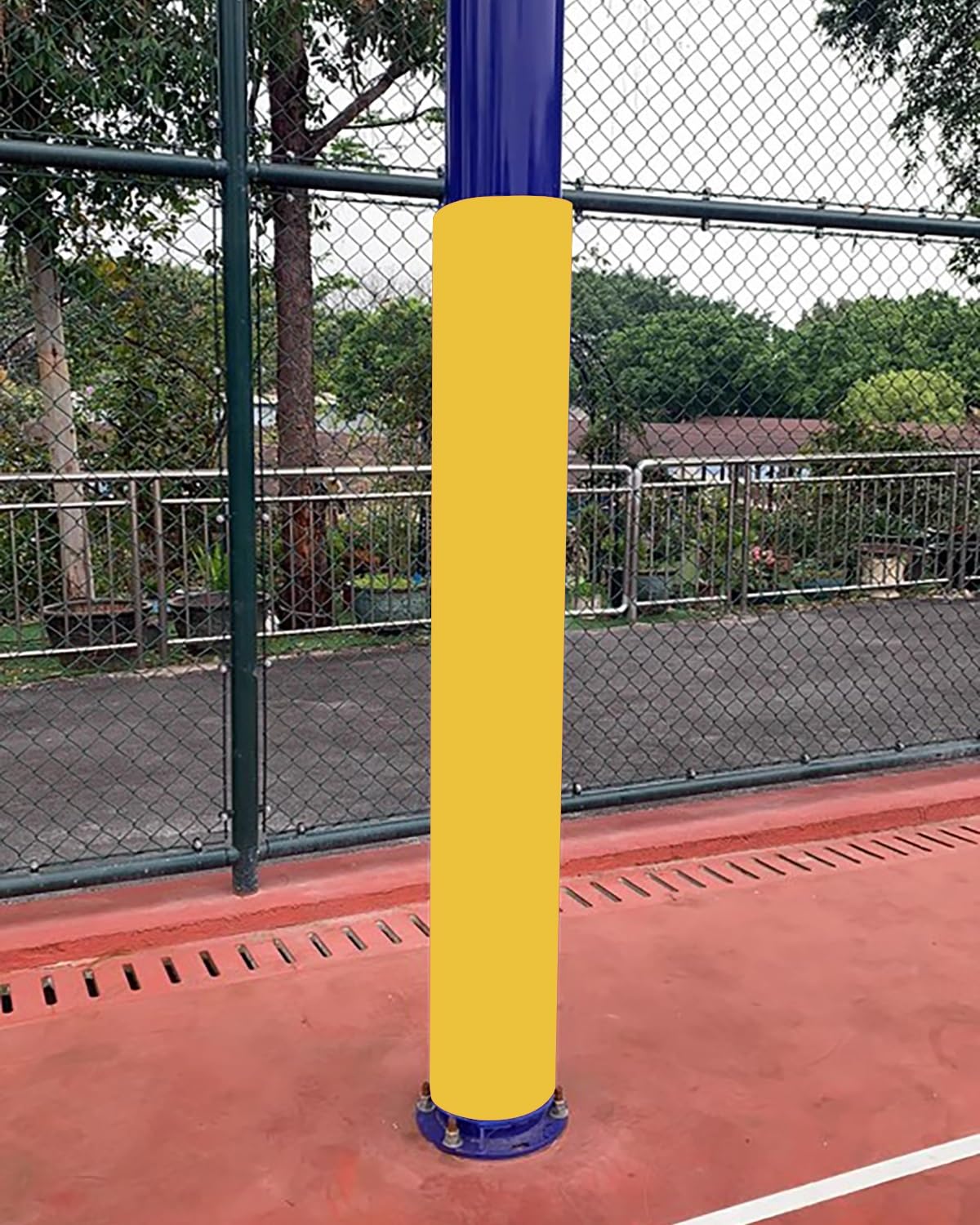 Elitix Wrap Around Basketball Pole Pad with Velcro Straps, Awning Poles Protective Padded for Garage Gym Playground Collision, Portable Round Pole Padding(Yellow,Dia 15.2cm(152mm))