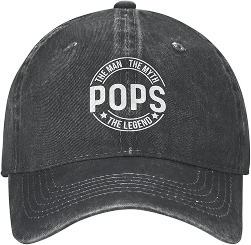 Funny Hat Pops The Man The Myth The Legend Hat for Men Baseball Hats Trendy Hats