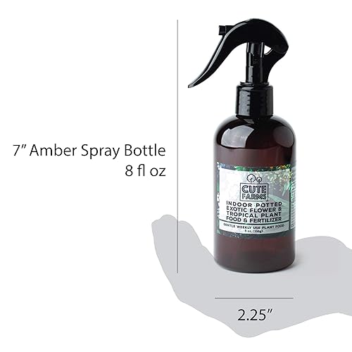 Miniatura 5 de Cute Farms Fertilizante para plantas tropicales y flores exóticas en maceta para interiores  Fórmula suave de uso semanal para plantas (spray de 8