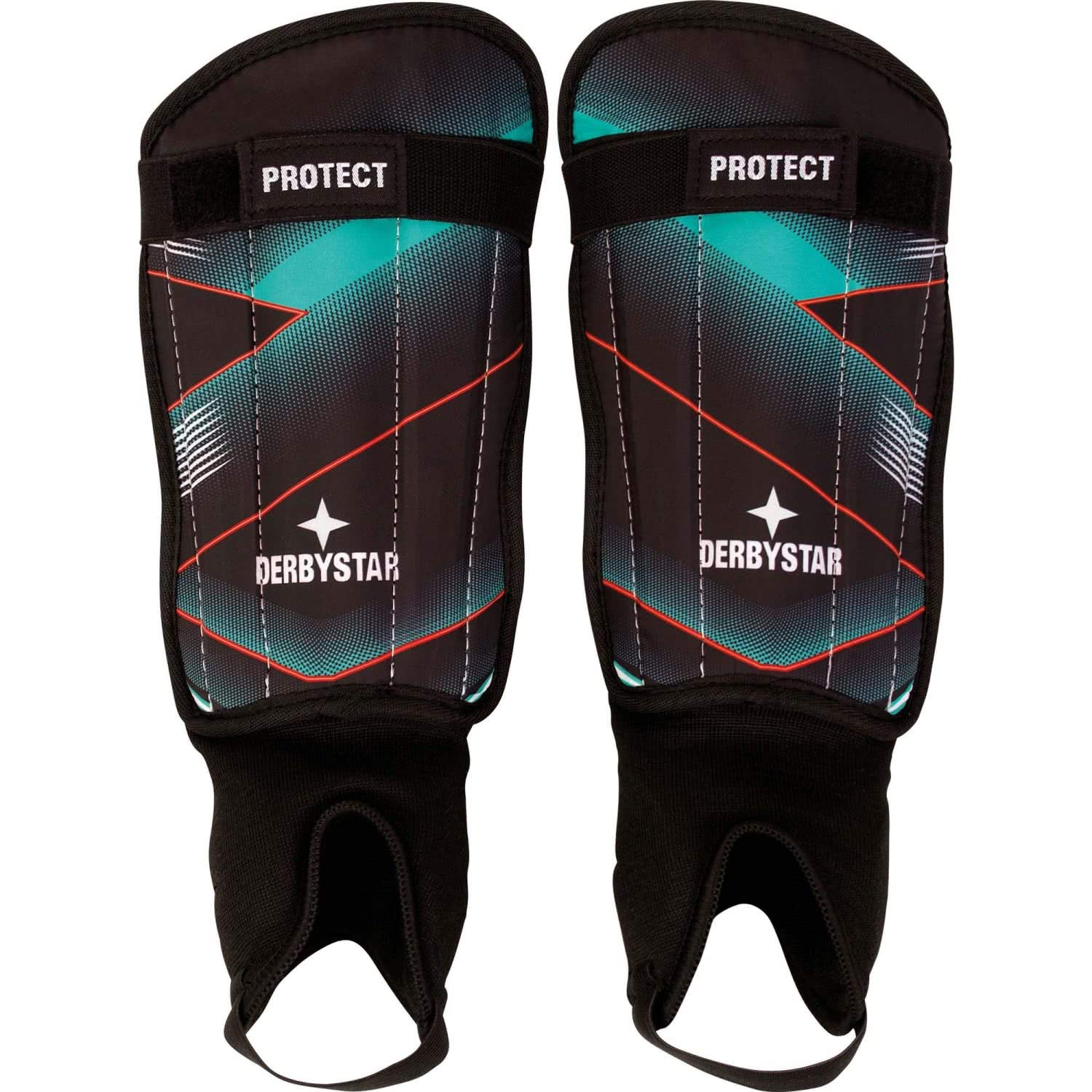 Derbystar Shin Guards-852008 Shin Guards Tuerkis/Schwarz/Rot XXS