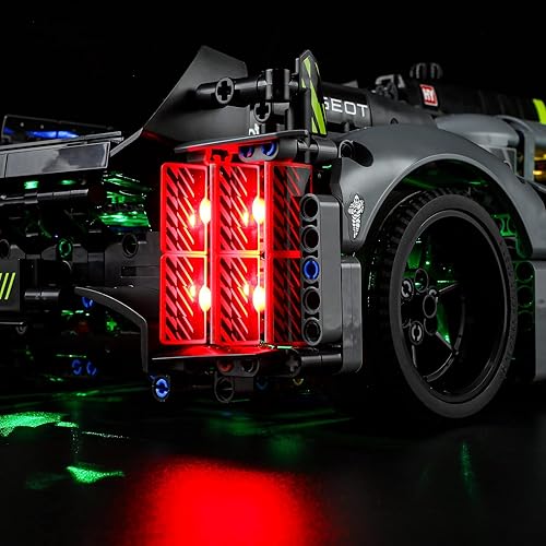 Miniatura 9 de BRIKSMAX Kit de iluminación LED para LEGO-42156 Peugeot 9X8 24H Le Mans Hybrid Hypercar - Compatible con Lego Technic Building Blocks Model- No