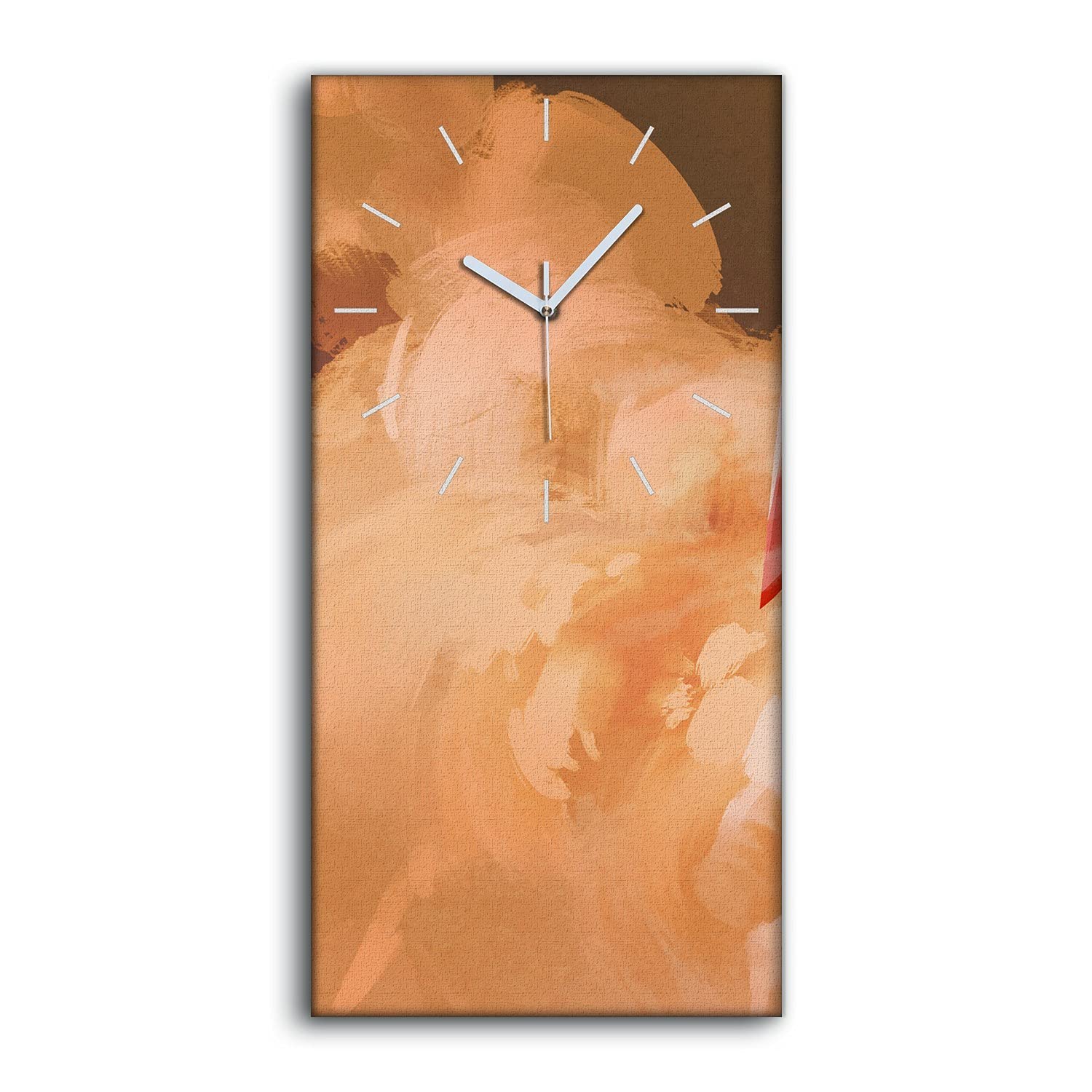 Horloge sur Toile Image Art Moderne Coloray 30x60cm pour Décoration Salon Murale Silencieuse