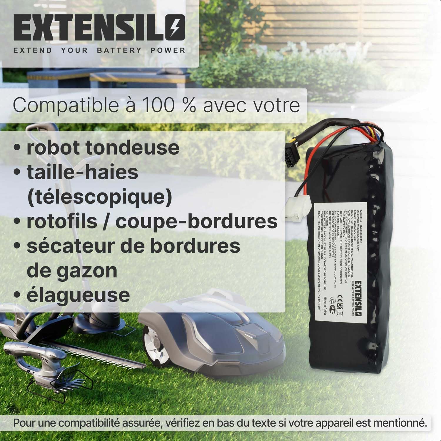 Batterie Compatible avec Robomow RS625