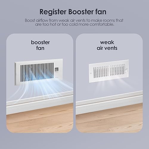 Miniatura 10 de BIOWIND Ventilación de registro inteligente, ventilador silencioso con control remoto y control de termostato, ventilador de ventilación de CA de