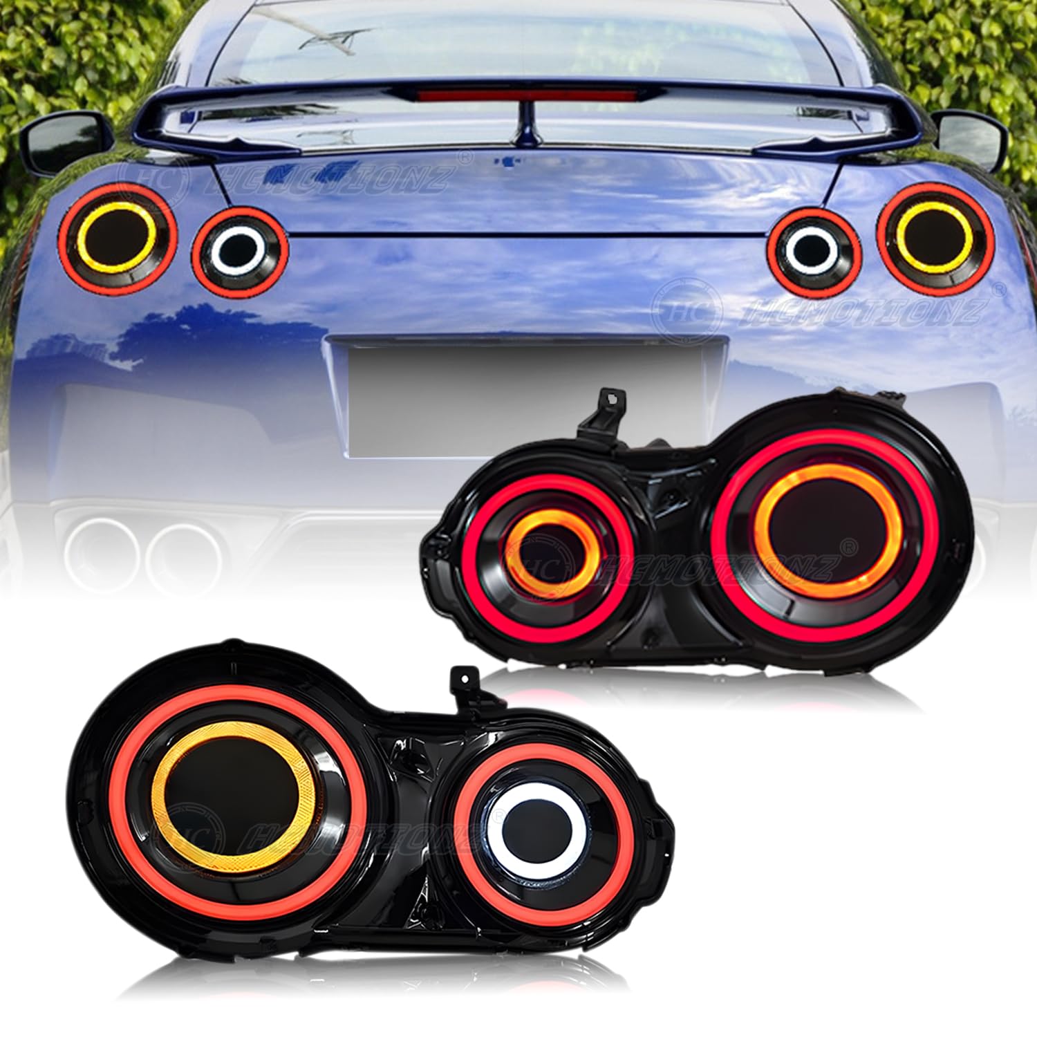 Amazon.com: HCmotion LED Tail Lights For Nissan GTR GT-R R35