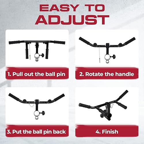 Miniatura 10 de Yes4All Mango de remo multiagarre de alta calidad, fila de barras en T, prensa vikinga para entrenamiento de grupos musculares, acero premium,